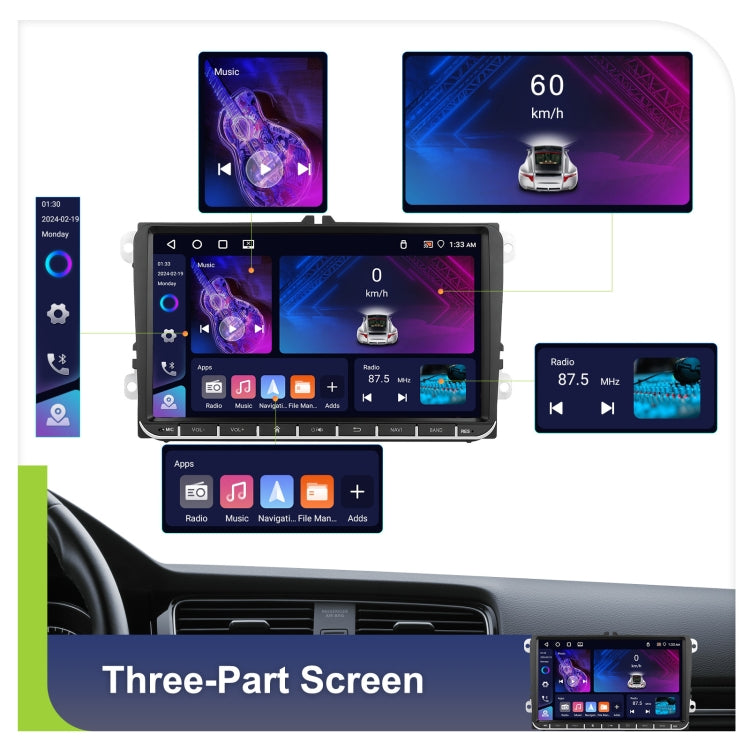 9-inch For Volkswagen 4+64G Multimedia Player Android 13 System