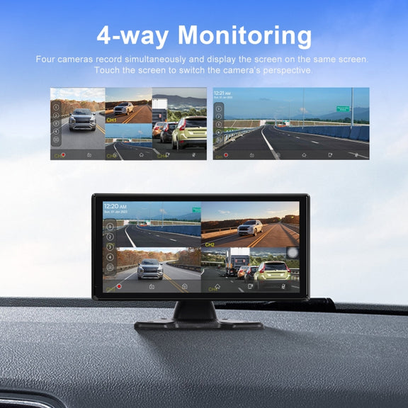 10.36-Inch Car Central Control Smart Player With 4-Way Camera Standard