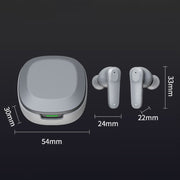 A98 AI Intelligent Translation Wireless Physical Noise Cancellation Bluetooth Earphones(White Blue)