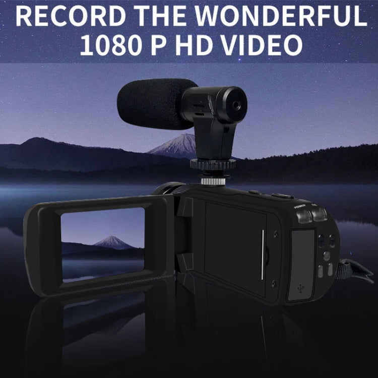 16MP 16X Digital Zoom Vlogging Camera Video Camcorder with 2.4 Inch Flip Screen, Spec: Standard AU Plug