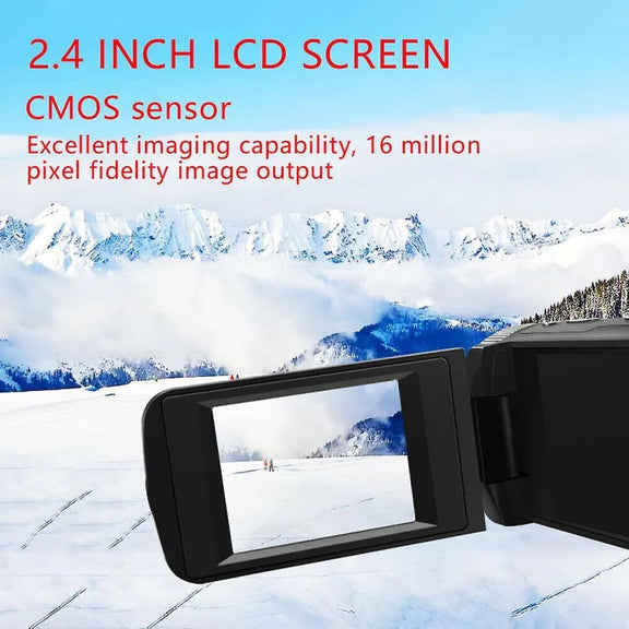 16MP 16X Digital Zoom Vlogging Camera Video Camcorder with 2.4 Inch Flip Screen, Spec: Standard AU Plug