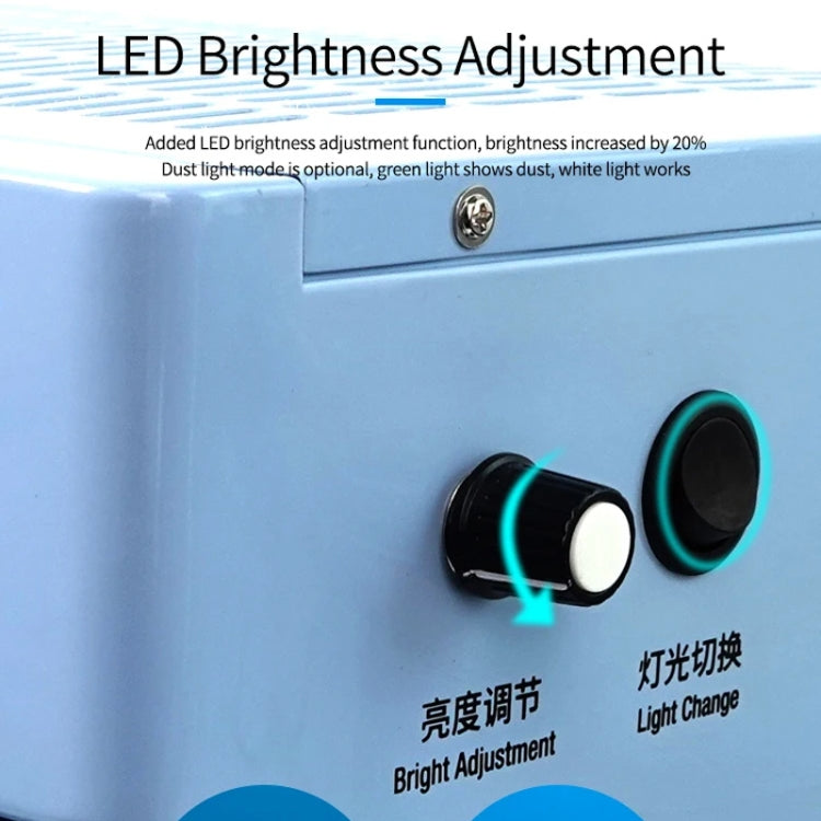 SUNSHINE SS-917C Mobile Phone Screen Repair Dust-free Workbench Green White Light Dual Lamps Dust Display Lamp Operator Bench US Plug