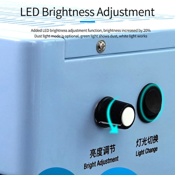 SUNSHINE SS-917C Mobile Phone Screen Repair Dust-free Workbench Green White Light Dual Lamps Dust Display Lamp Operator Bench US Plug