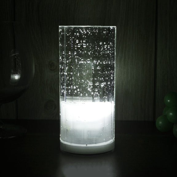 USB Charging LED Round Bar Crystal Lamp KTV Atmosphere Decorative Light, Color: White