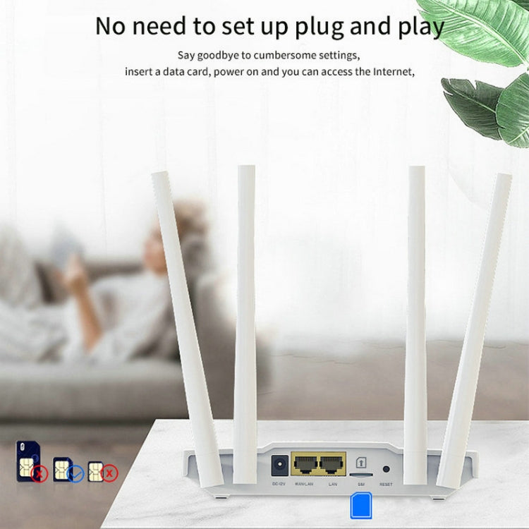 4G Wireless SIM Card Router 4G Hotspot Sharing Mobile CPE Full Netcom, EU Plug(������)
