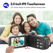 4K  Digital Video Camera 3 Inch IPS Touch Screen 56MP 18X Digital Zoom WiFi Camcorder, Spec: Standard