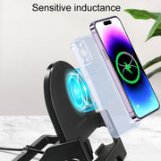 15W Desktop Vertical Cell Phone Wireless Charging Stand(Black)