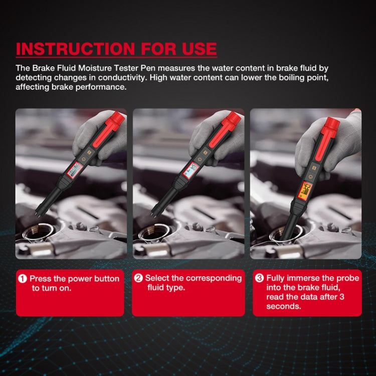 HABOTEST HT663 Motorcycle Vehicle Brake Fluid Moisture Detection Pen