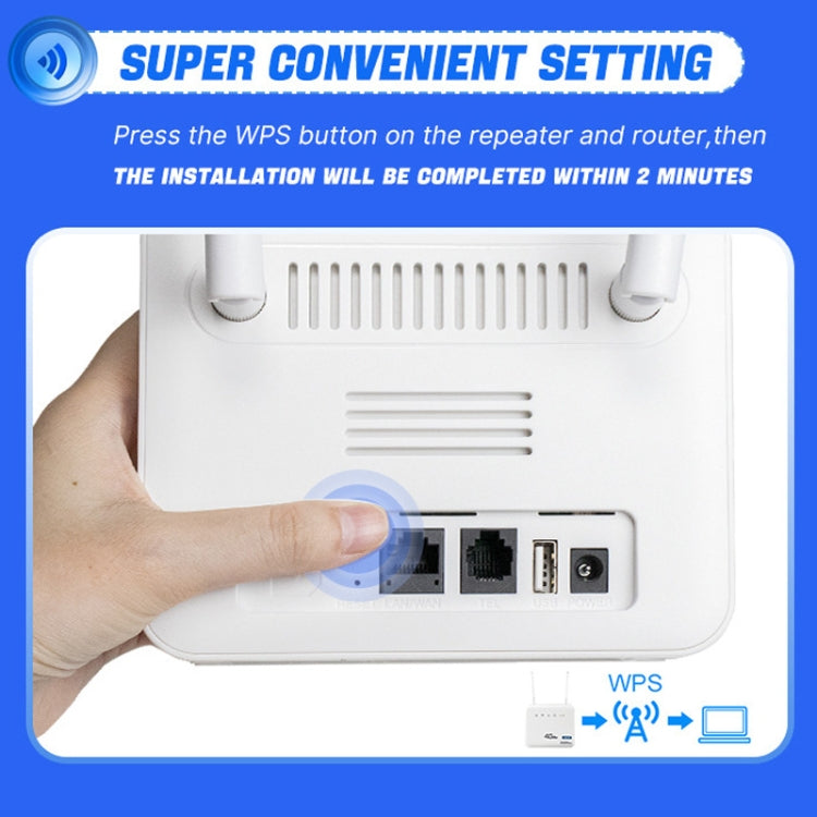 European Version 4G WiFi6 VOLTE CPE Wireless SIM Card Router With RJ45+RJ11, EU Plug