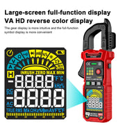 HABOTEST HT205D Clamp Intelligent Anti-Burning Multi-Function High Precision Digital Multimeter(Black Red)