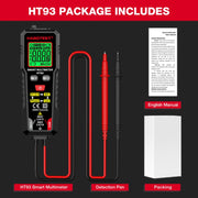 HABOTEST HT93 Phase Sequence Detection Intelligent Anti-Burn-In Fully Automatic Multimeter(Black)