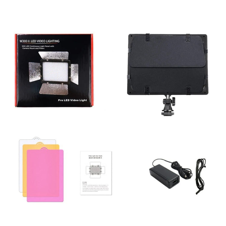 WS-300II Video Fill Light Dual Color Temperature LED Beauty Shooting Light, Spec: Single Lamp+US Plug Adapter