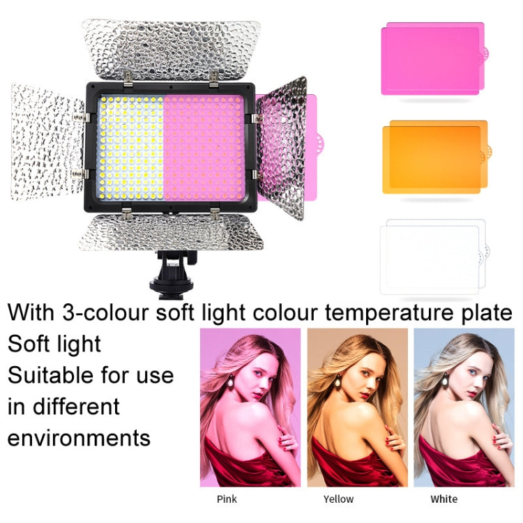 WS-300II Video Fill Light Dual Color Temperature LED Beauty Shooting Light, Spec: Single Lamp+US Plug Adapter