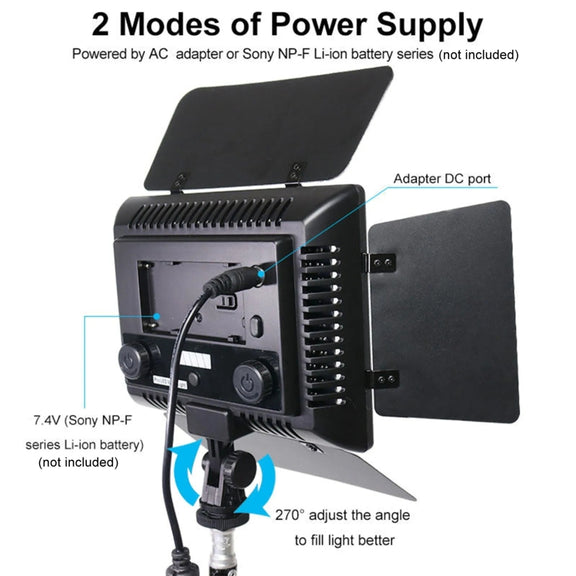 WS-300II Video Fill Light Dual Color Temperature LED Beauty Shooting Light, Spec: Single Lamp+US Plug Adapter
