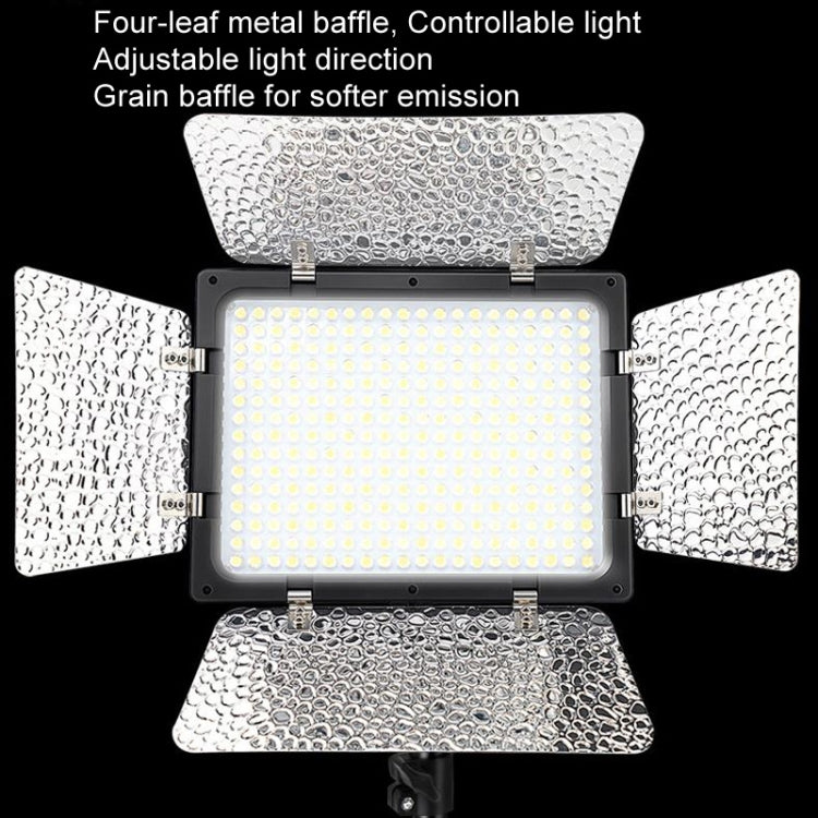 WS-300II Video Fill Light Dual Color Temperature LED Beauty Shooting Light, Spec: Single Lamp+US Plug Adapter
