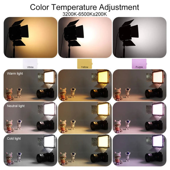 WS-300II Video Fill Light Dual Color Temperature LED Beauty Shooting Light, Spec: Single Lamp+US Plug Adapter