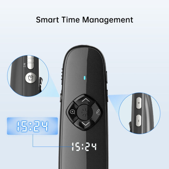 ASiNG A81 PPT Page Turning Clicker With Timing Function & 32G 3-in-1 USB Receiver, Color: Green Light