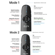 ASiNG A81 PPT Page Turning Clicker With Timing Function & 32G 3-in-1 USB Receiver, Color: Green Light