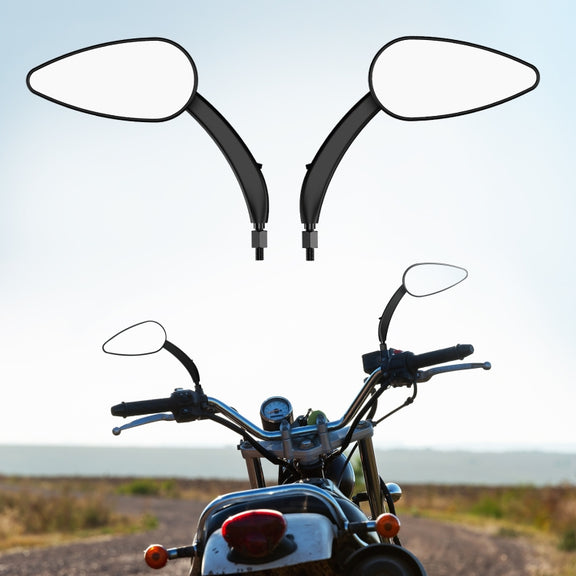 FLYQUICK Motorcycle LED Rearview Mirror With Light, Color: Electroplating