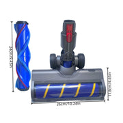 For Dyson V6 / V7 / V8 / V10 / V11 / V15 Soft Velvet Floor Brush & Direct Drive Roller Set with LED Light