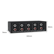 4 In 1 Out  3.5mm + RCA Audio Switcher 4 Channels Audio Converter(Black)