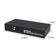 VSW21 AV 2 In 1 Out Audio Switcher RCA Audio Selector Box