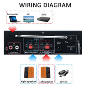 AV-298BT 300W+300W Hi-Fi Stereo Amplifier Bluetooth Home Audio Karaoke Digital Amplifier EU Plug