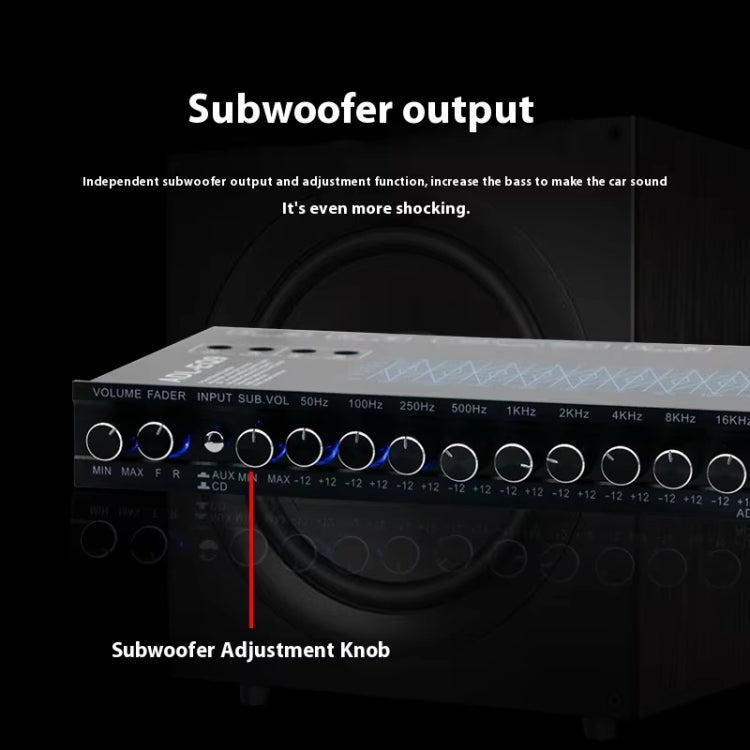 ADL-EQ9  Car Audio 9-Band Equalizer EQ Tuning Crossover Amplifier(Black)