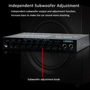 EQ-819 Car Audio Equalizer EQ Tuning Crossover Amplifier Supports Dual Microphone Input Reverberation Adjustment