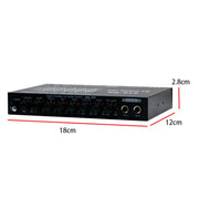EQ-819 Car Audio Equalizer EQ Tuning Crossover Amplifier Supports Dual Microphone Input Reverberation Adjustment