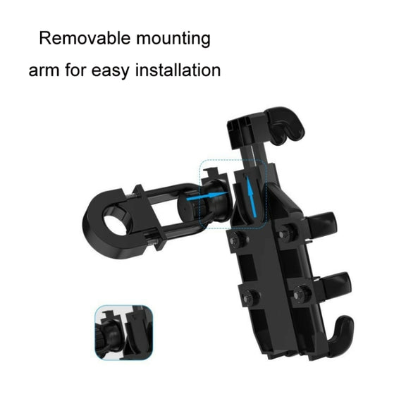 JNHW Motorcycle Bicycle Eight Claw Mobile Phone Navigation Shockproof Bracket, Style: For Rearview Mirror
