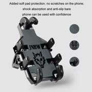 JNHW Motorcycle Bicycle Eight Claw Mobile Phone Navigation Shockproof Bracket, Style: For Rearview Mirror