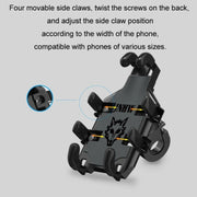 JNHW Motorcycle Bicycle Eight Claw Mobile Phone Navigation Shockproof Bracket, Style: For Rearview Mirror