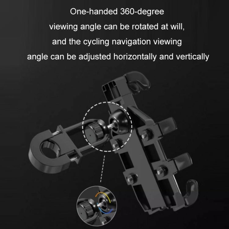 JNHW Motorcycle Bicycle Eight Claw Mobile Phone Navigation Shockproof Bracket, Style: For Rearview Mirror