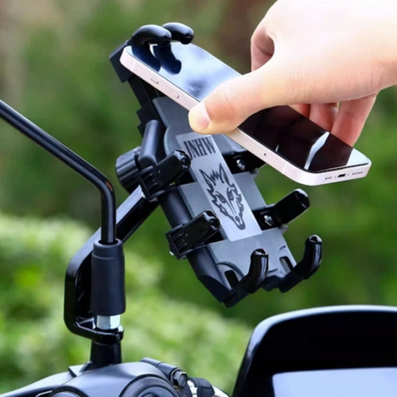 JNHW Motorcycle Bicycle Eight Claw Mobile Phone Navigation Shockproof Bracket, Style: For Rearview Mirror