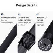 aMagisn 3m Carbon Fiber Invisible Selfie Stick Extension Rod For Action Camera