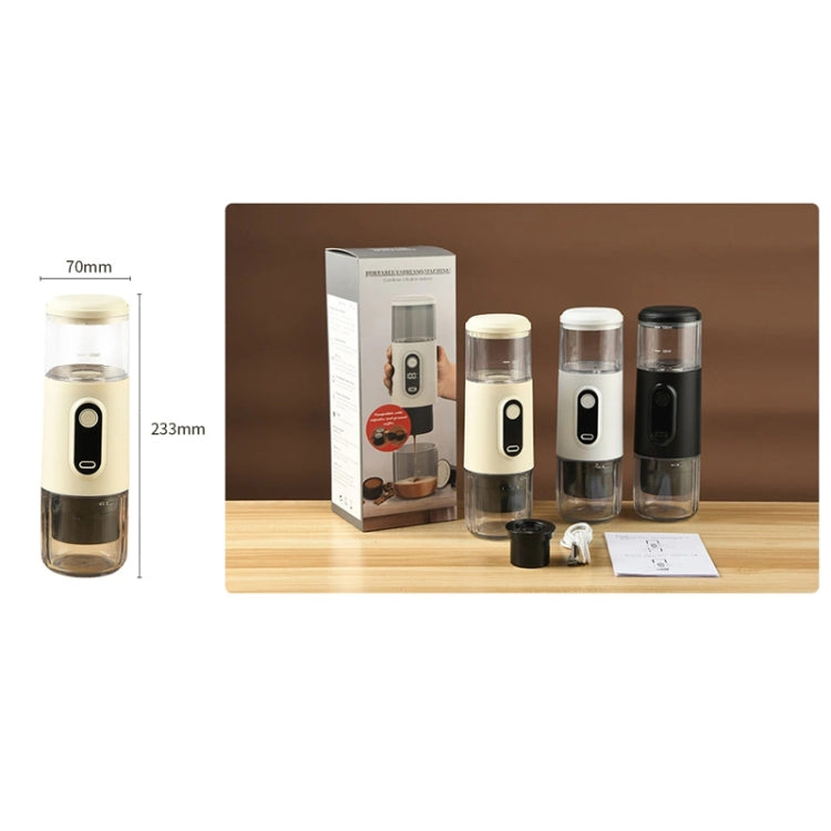 Wireless Portable Coffee Machine Compatible With Ground Coffee & NS Capsule(Black)