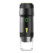 12V 3 In 1 Car Self-heating Coffee Machine Compatible With Large / Small Capsules and Ground Coffee, EU Plug(Black)