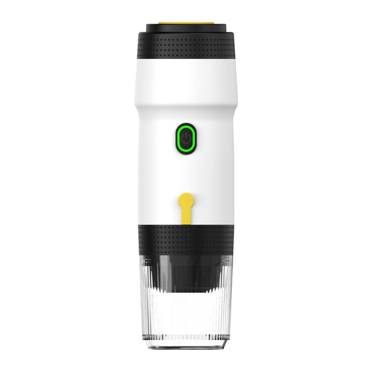 12V 3 In 1 Car Self-heating Coffee Machine Compatible With Large / Small Capsules and Ground Coffee, EU Plug(White)