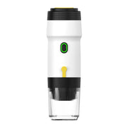 12V 3 In 1 Car Self-heating Coffee Machine Compatible With Large / Small Capsules and Ground Coffee, EU Plug(White)