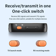 2-in-1 AUX Car Bluetooth Receiver Transmitter Hands-free Call Adapter Converter