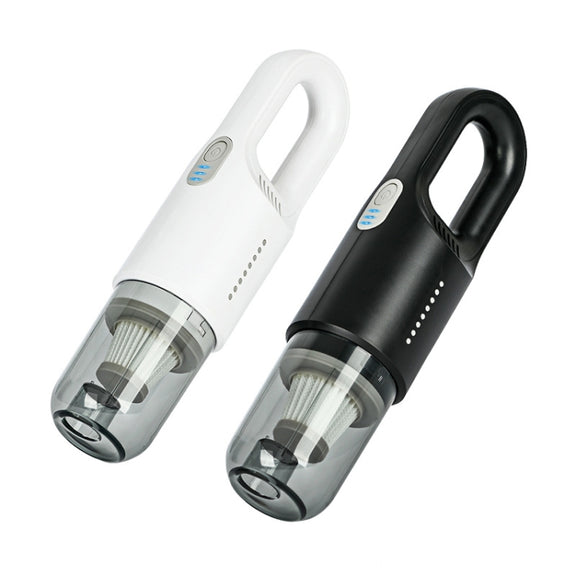 Wireless Car-mounted High-power Suction Handheld Vacuum Cleaner, Color: White 7.4V