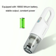 Wireless Car-mounted High-power Suction Handheld Vacuum Cleaner, Color: Black 7.4V