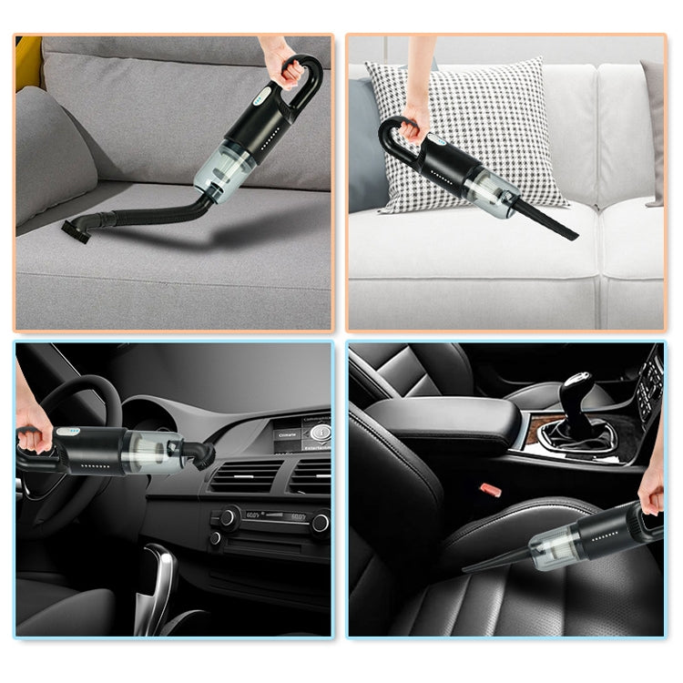 Wireless Car-mounted High-power Suction Handheld Vacuum Cleaner, Color: White 7.4V