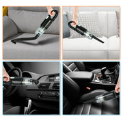 Wireless Car-mounted High-power Suction Handheld Vacuum Cleaner, Color: White 7.4V