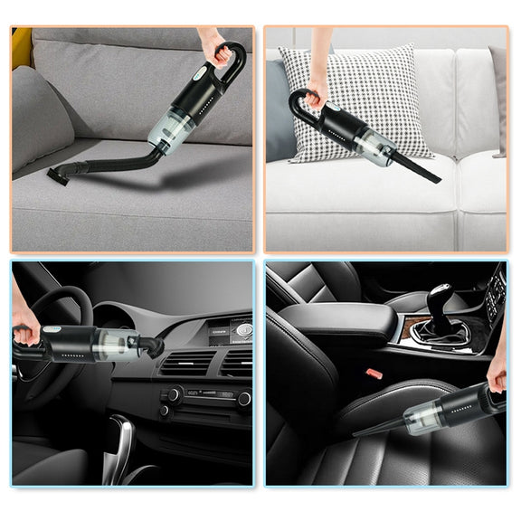 Wireless Car-mounted High-power Suction Handheld Vacuum Cleaner, Color: White Two-speed Adjustment 11.1V
