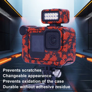 For GOPro HERO13 Black Camera Stickers Body Protective Film, Style: 11 Circuit Red