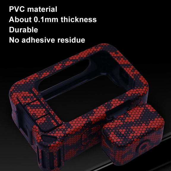 For GOPro HERO13 Black Camera Stickers Body Protective Film, Style: 14 Snake Scale White
