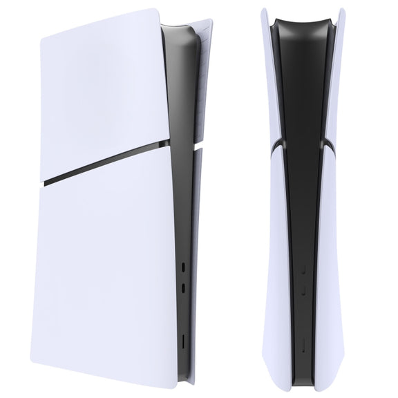 For PS5 Slim Replacement Faceplate Shell Detachable Protective Case, Model: Digital Edition White