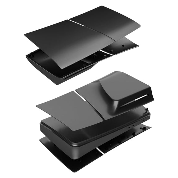 For PS5 Slim Replacement Faceplate Shell Detachable Protective Case, Model: Disc Edition Black